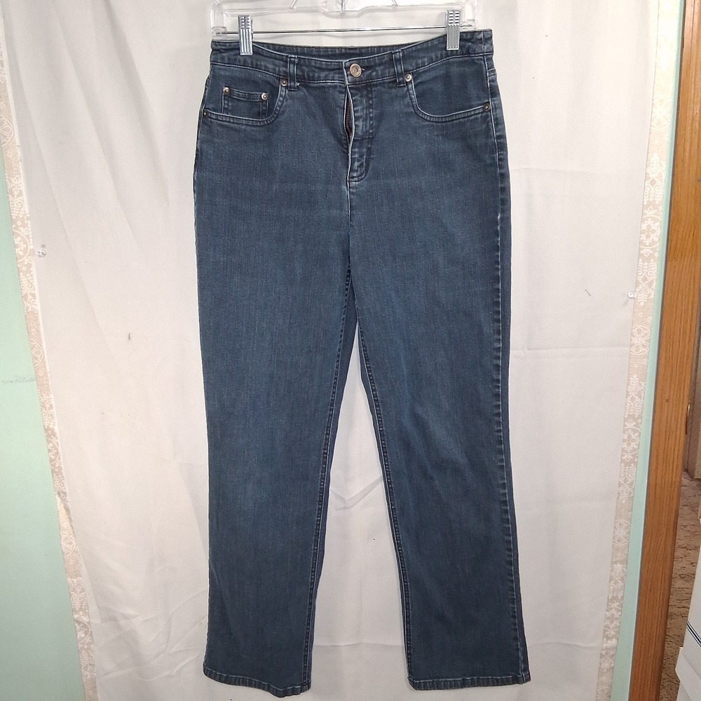 Talbots Stretch Womens Jeans size 8 Cotton Spandex‎ Straight Leg Medium Wash